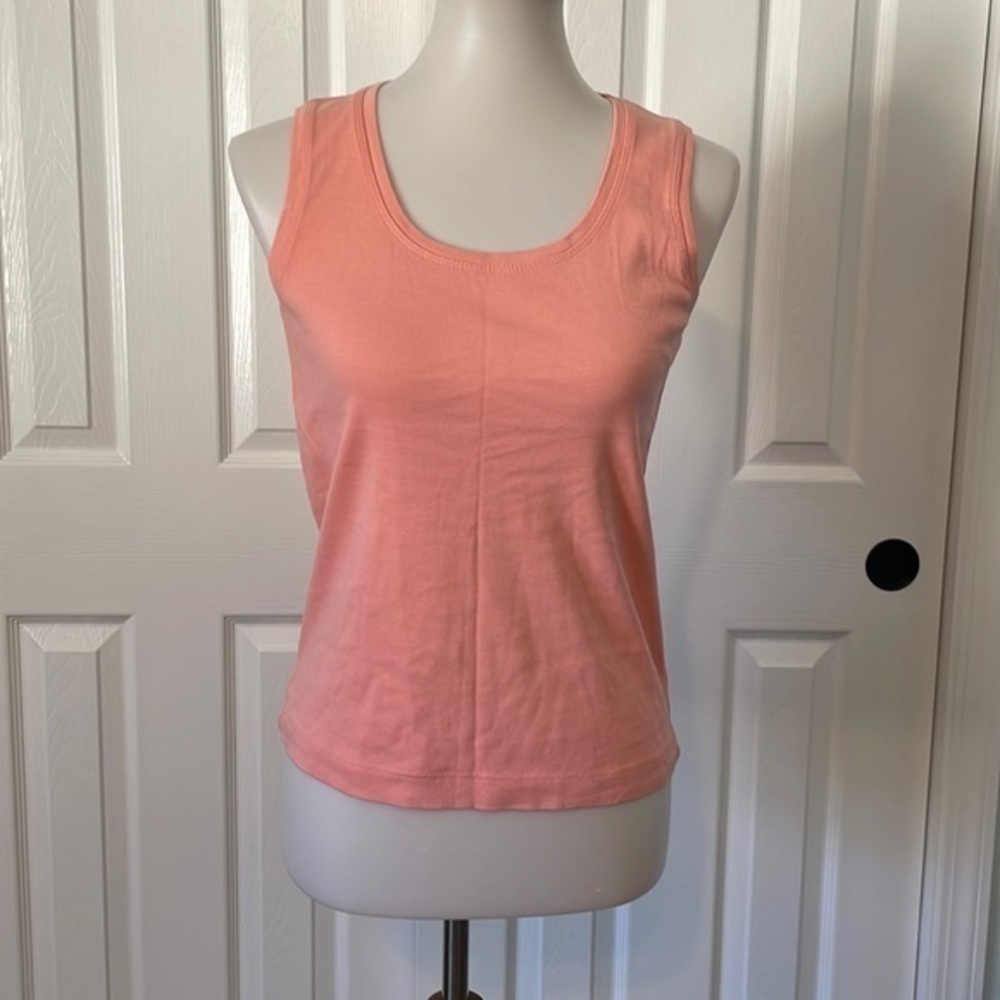 Chico’s pink salmon sleeveless tank top, thick sleeves. GREAT CONDITION